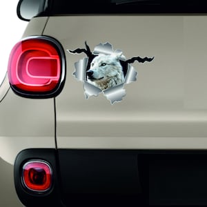 Adesivo Auto Divertente Con Lupo Cartone Animato - Per Paraurti, Jeep E Furgoni, Decorazione Auto - Foto 10