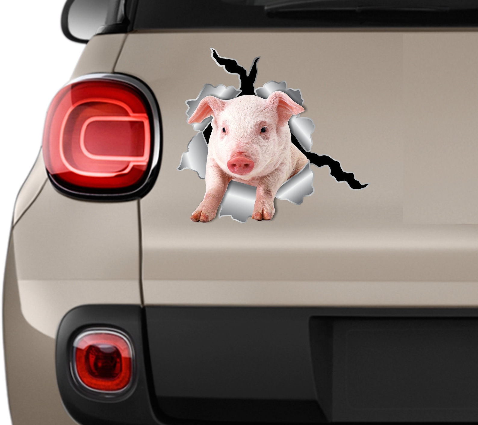 Car Sticker Pig Sticker Sticker Car Bumper Decal Pink Pig Etsy