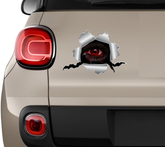 Doen bom schors Car Stickers Eye Sticker Scary Decal Eye Horror Art Laptop - Etsy Israel
