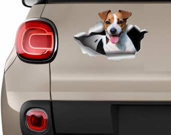 Car sticker Jack Russell sticker Dog sticker Animals stickers Jack Russell terrier decal Jack Russell lover I love dog Car dog sticker 210