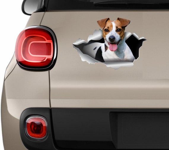 Stickers Coeur Chien - Autocollant Decoration Voiture