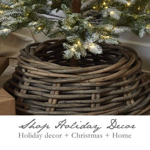 Christmas Tree Collar, 30.7" Natural Wooden Christmas Tree Base Cover, Hexagon Christmas Tree Skirt Box Burnt Christmas Tree Collars For