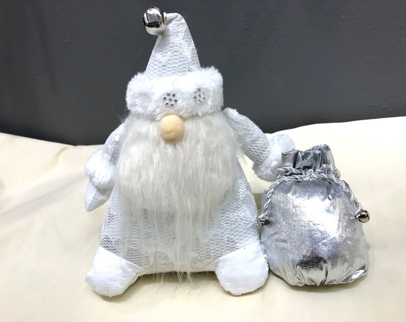 Bean Bag Santa Gnome White Christmas Gnome Best Christmas Etsy