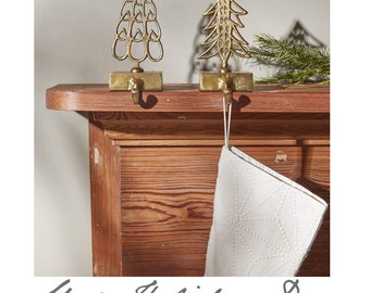 Fir or Spruce tree stocking holder, Christmas stocking holder, mantel decor, Christmas decor, fir stocking holder, spruce stocking holder