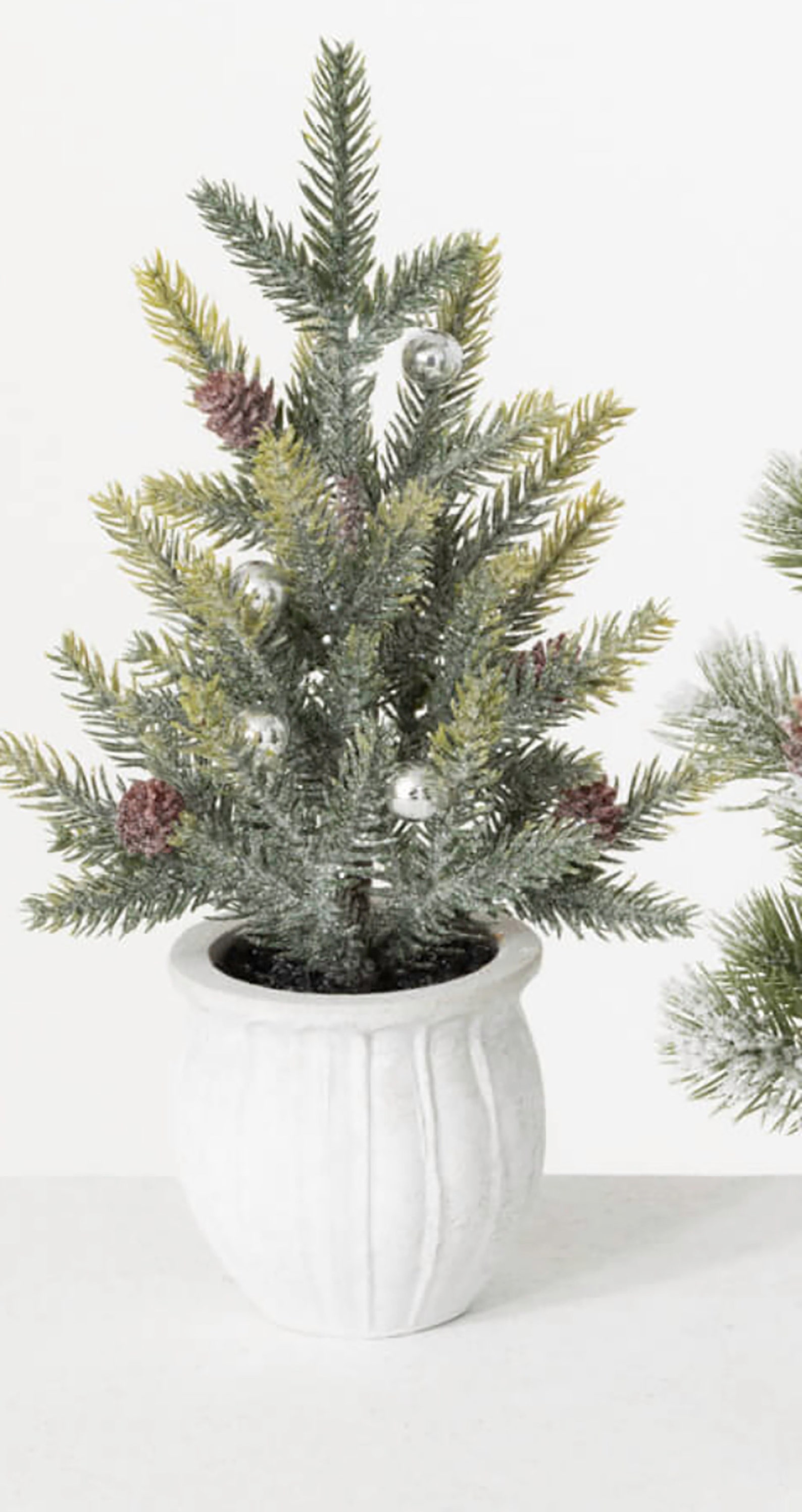 Set of 3 potted Pine Trees Christmas floral Christmas decor Etsy