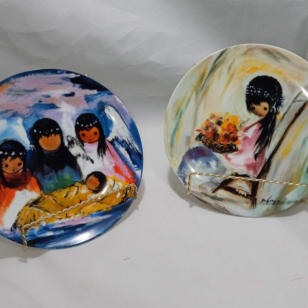 Ted DeGrazia, set of 4, Fiesta of children series by Knowles, collectors plates in 1990's, Home Decor, Kitchen and dining decorn and