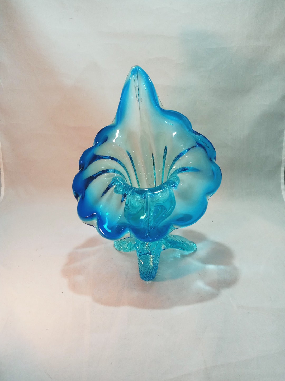Large Murano Glass Flower Vase, Home Decor, Italian, Etsy
