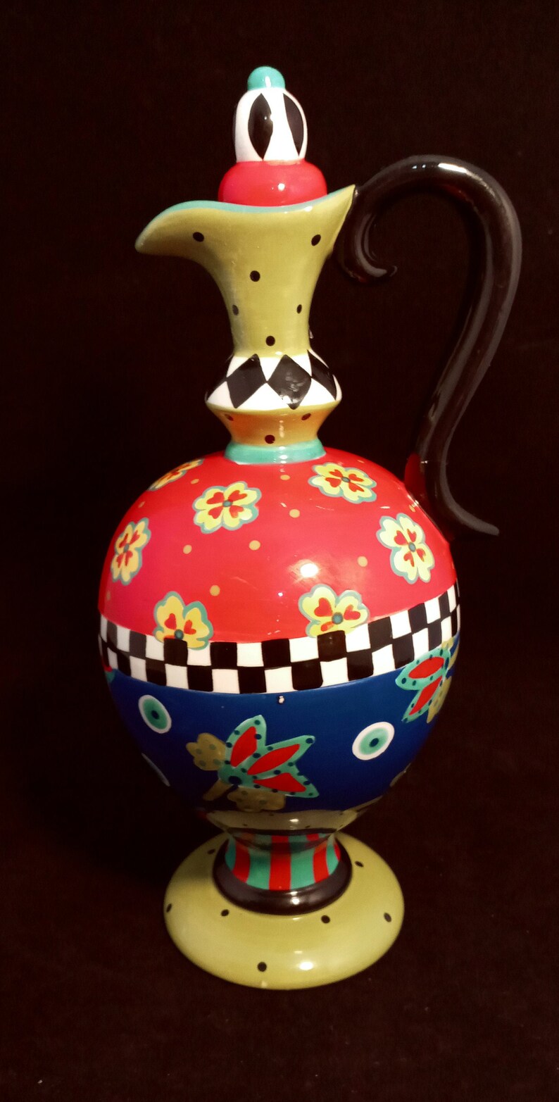 Joyce Shelton Tea Party by Gift Craft Wine Bottle Ceramic Etsy