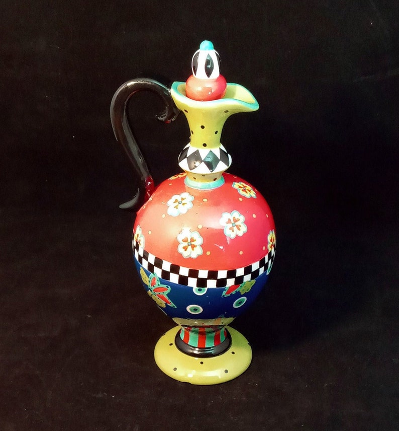 Joyce Shelton Tea Party by Gift Craft Wine Bottle Ceramic Etsy