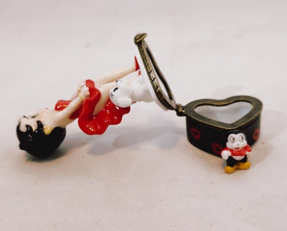 Betty Boop trinket case with miniature mouse insi… - image 6