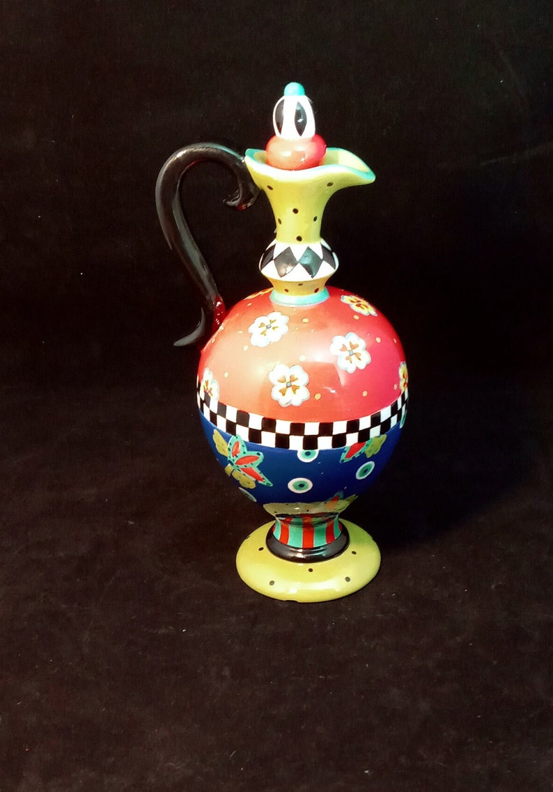 Joyce Shelton Tea Party by Gift Craft Wine Bottle Ceramic Etsy