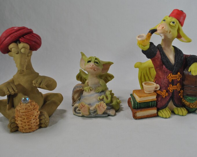 Whimsical World of Pocket Dragons, Choice of 1, Made in UK, Sleepy Head