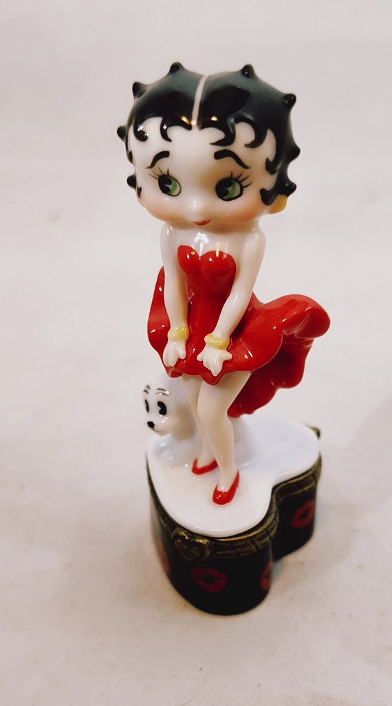 Betty Boop trinket case with miniature mouse insi… - image 9