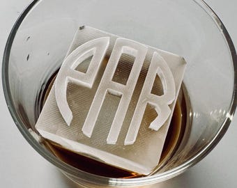 Monogram Ice Trays Custom Mold for your initials -Instant Preview Available