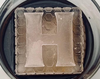 Personalized Honeycomb Pattern Ice Trays and Molds | 2.2 inches tall | Textured Ice