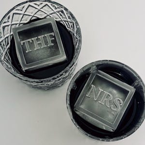 Custom Ice Mold: Framed Letter Ice Cube