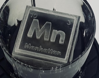 Manhattan Periodic Table Ice Tray – Science Drink Mold | Chemistry Gift for Cocktail Lovers