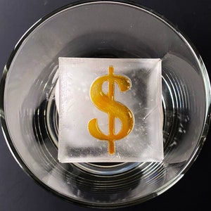 Dollar Sign Ice Cube Mold Inverted Style