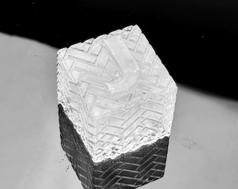 Custom Ice Trays and Molds | Herringbone Pattern 2.2 inches tall - Textured Ice