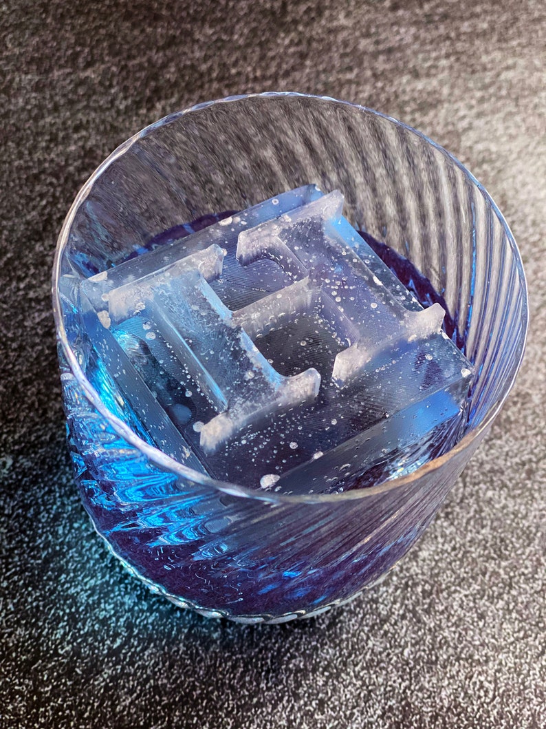 Monogrammed 2.1 inch Ice Cube Mold Etsy