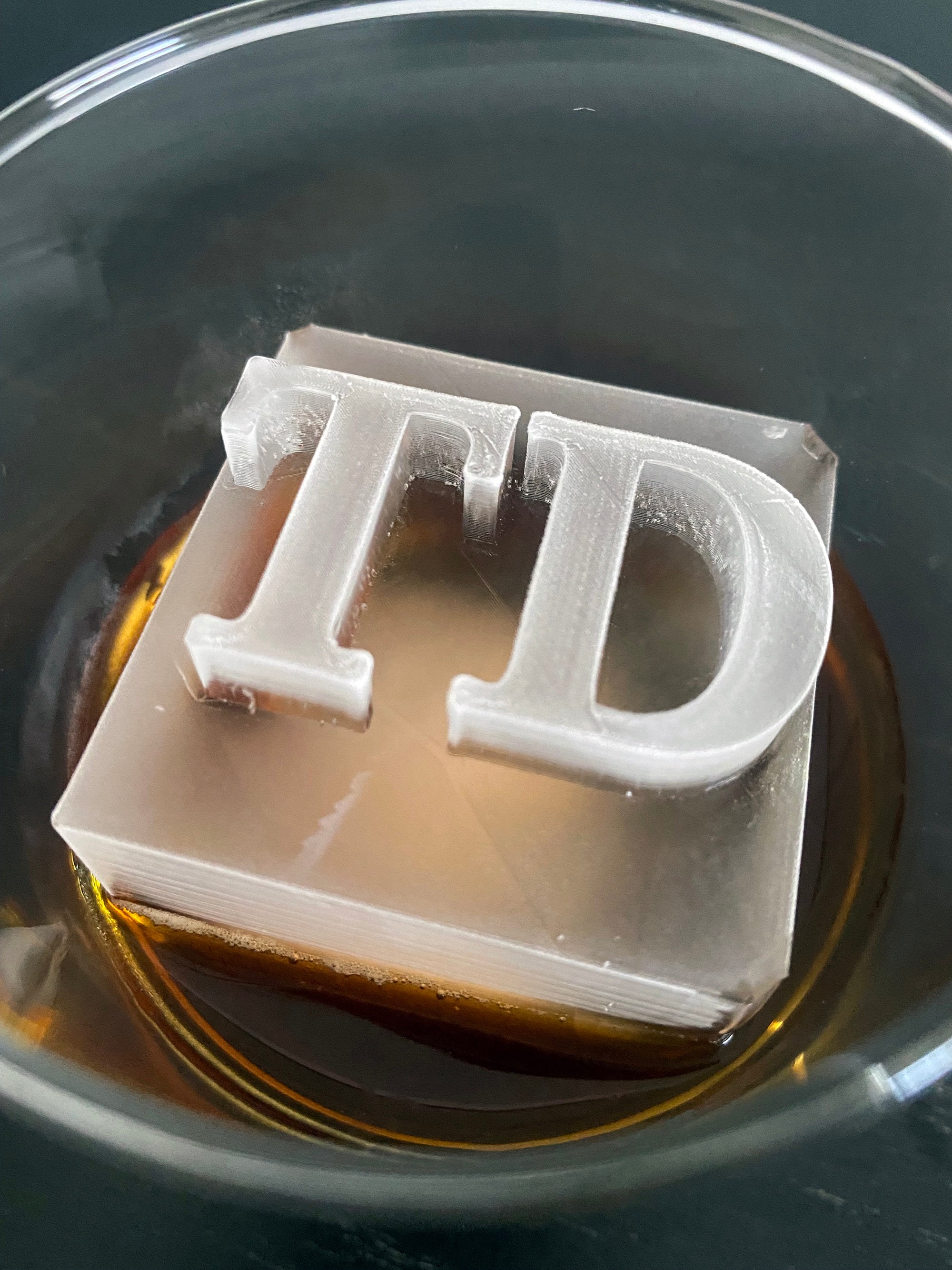 Monogrammed 2.1 Inch Ice Cube Mold Fast Shipping 