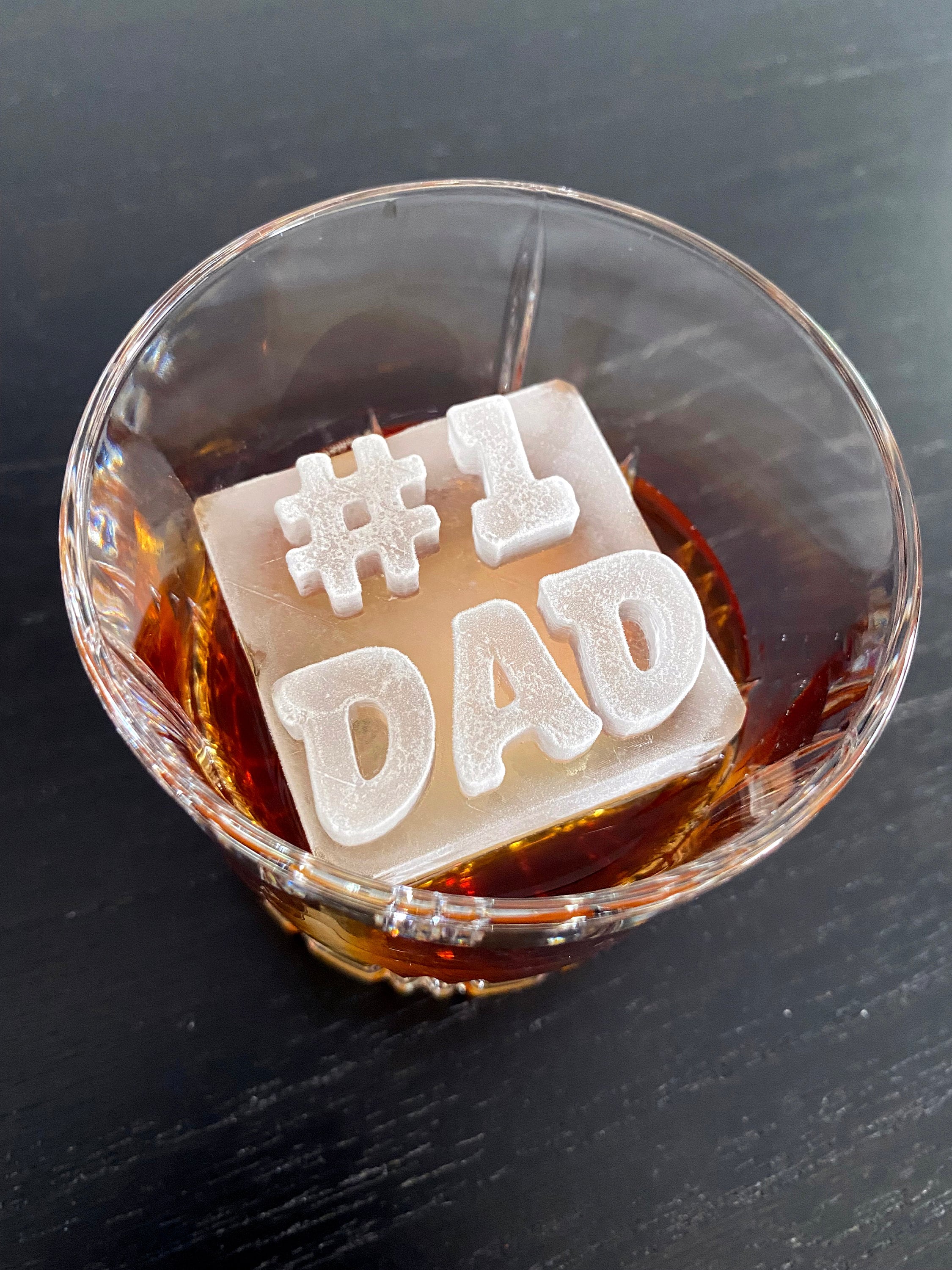 Monogram Whiskey Ice Mold for Fathers Day Gift, Custom Fathers Day