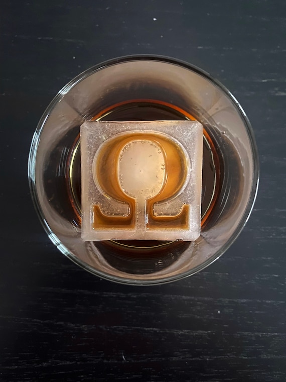 Personalized whiskey ice mold, Monogram ice cube mold, Custom ice