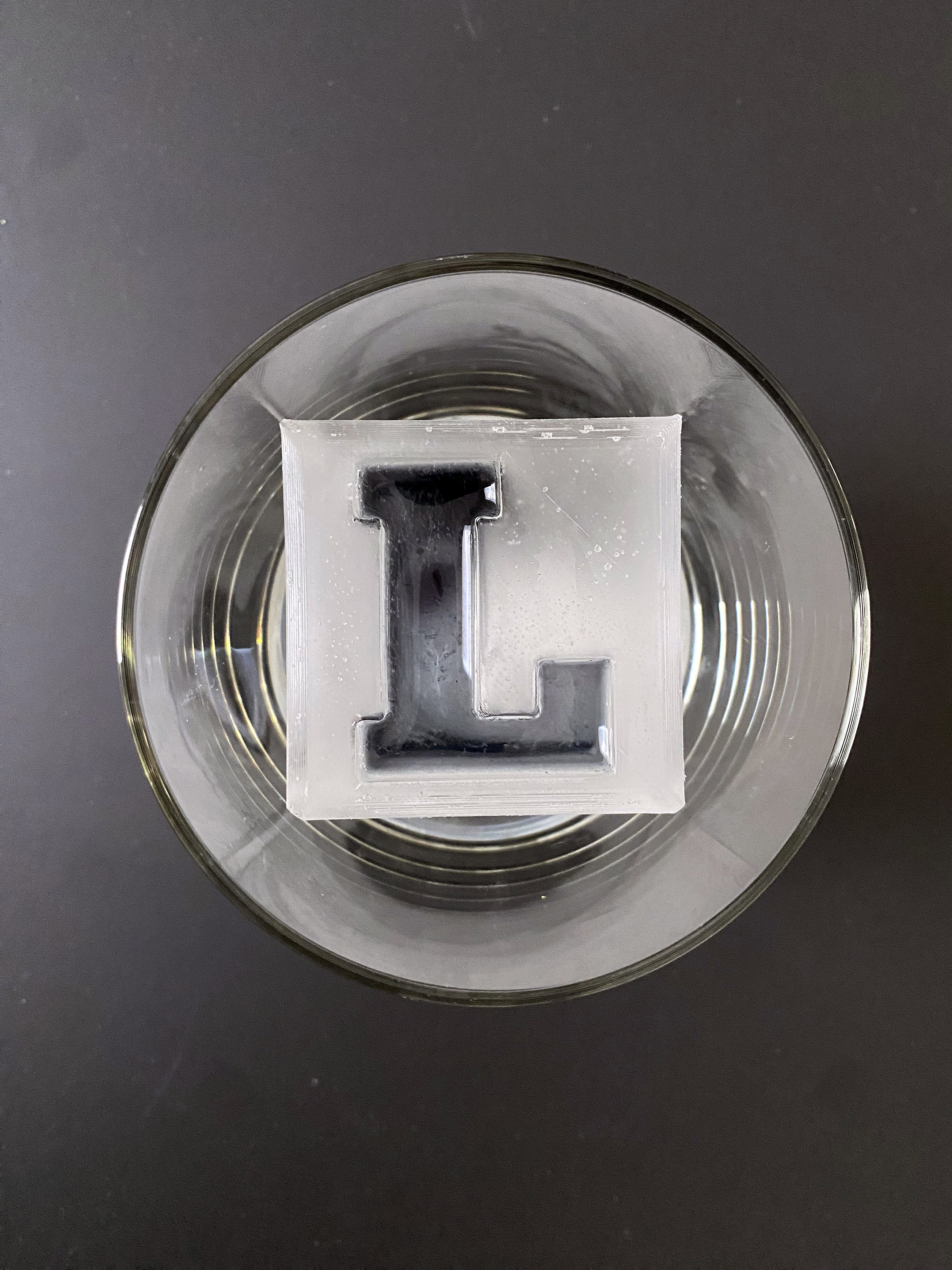 2.5 inch Custom Ice Cubes Serif Block