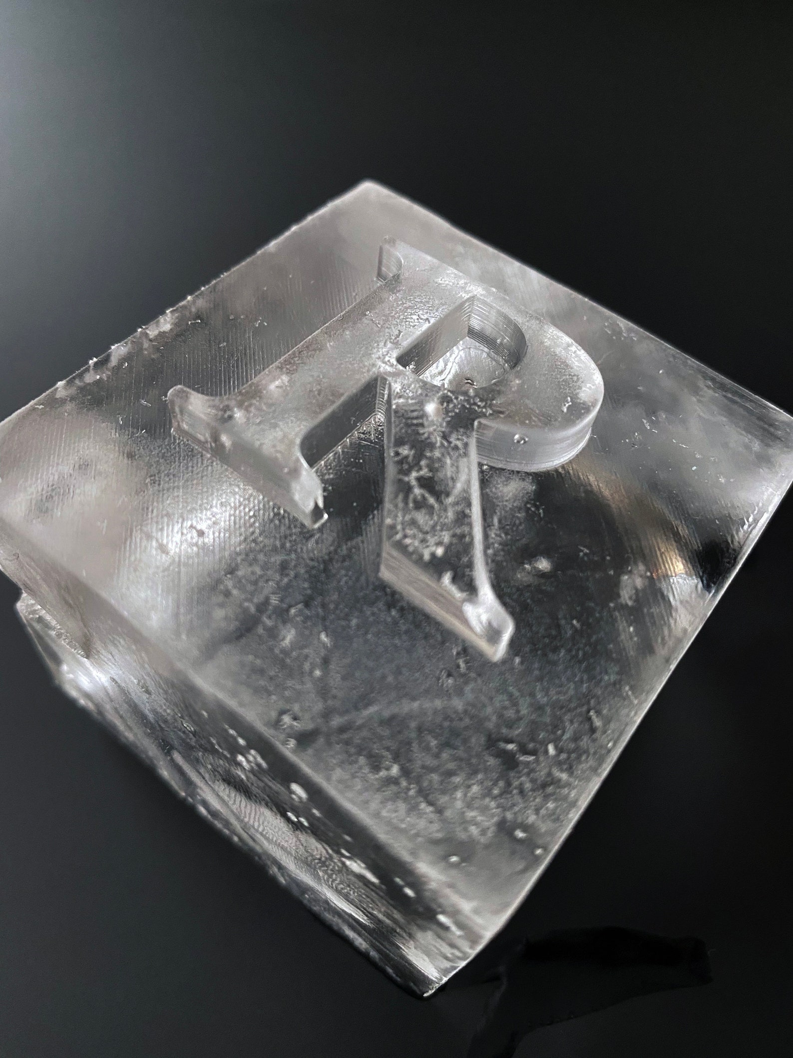 Monogrammed 2.1 inch Ice Cube Mold Etsy