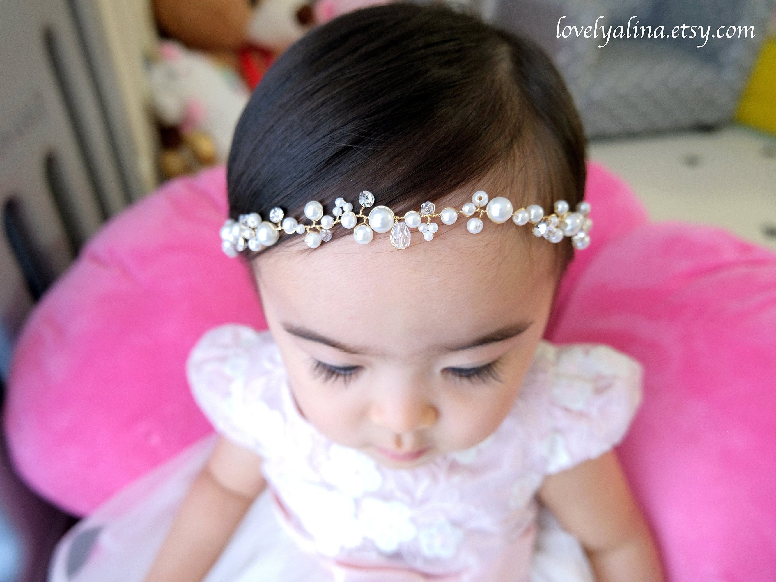 ヘアアクセサリー NINA RICCI VOLUMINOUS HEADBAND WITH PEARLS Nina Ricci Pearl Velvet Headband | Black | FARFETCH JO
