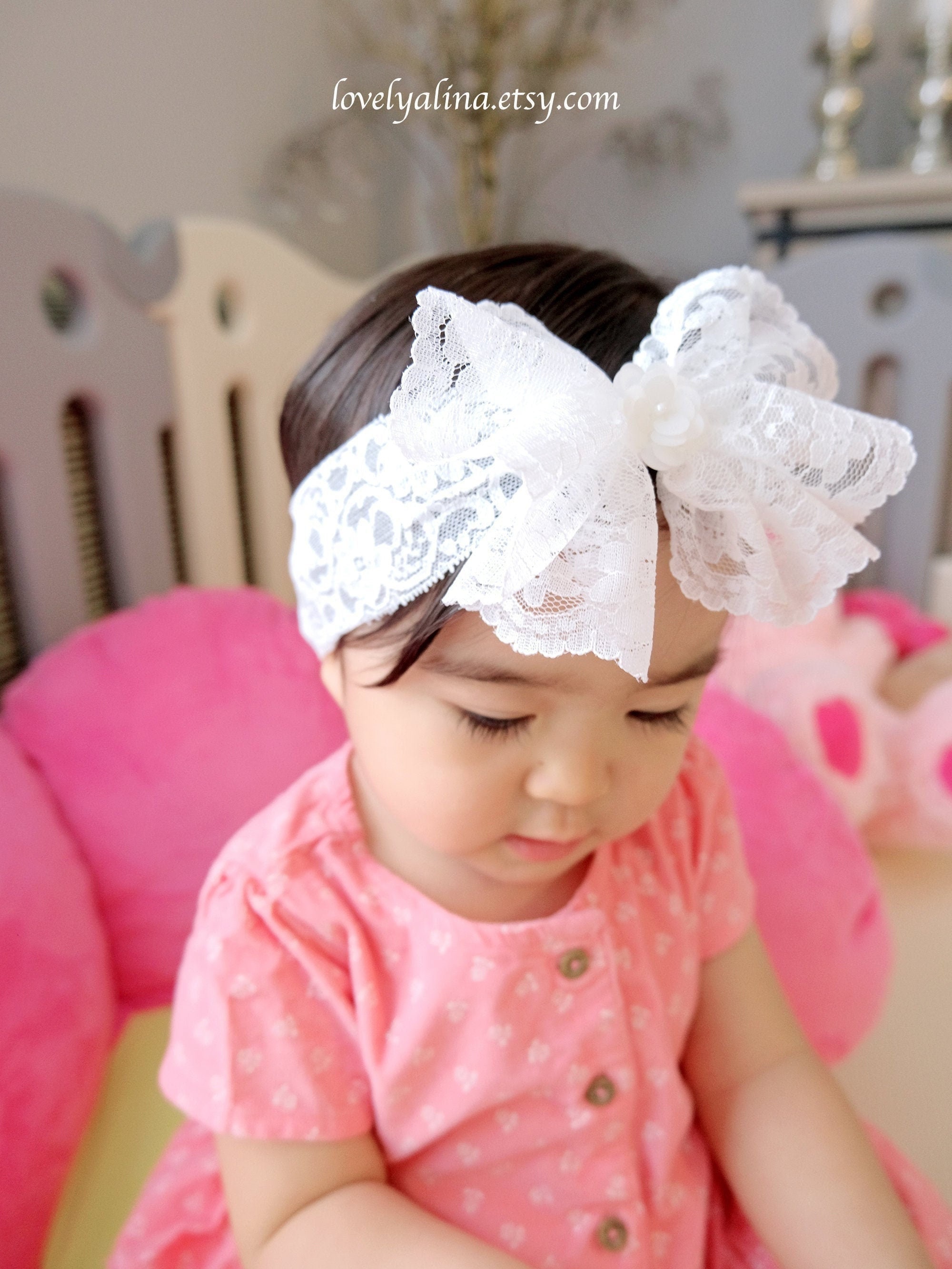 NOLITOY 15 Pcs Lace Forehead Band for Baby Kids Lace Headband Soft Lace  Band for Elastic Lace Forehead Band Girl Headbands Makeup Headband Tiara  for