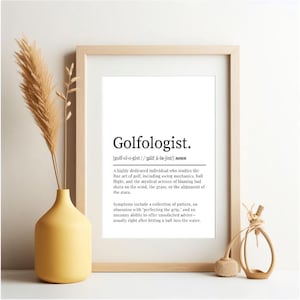 Golfologist Poster - Funny Golf Wall Art Digital Download | Golf Lover Gift | Printable Decor for Golf Enthusiasts | Instant Download US/UK