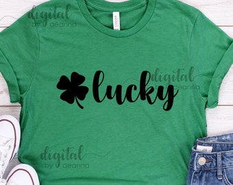 Shamrock, Lucky, SVG, JPG, PNG, Shirt, digital download, decal