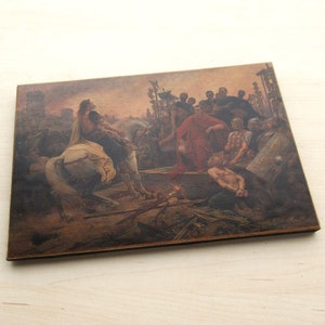 Julius Caesar wall art - Julius Caesar painting, Vercingetorix Throws Down His Arms, roman republic, roman empire, roman art - 100% handmade