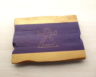 Ancient Carthaginian flag - Tanit symbol - Punic and Phoenician goddess, protective talisman sign of Tanit, fertility symbol - 100% handmade