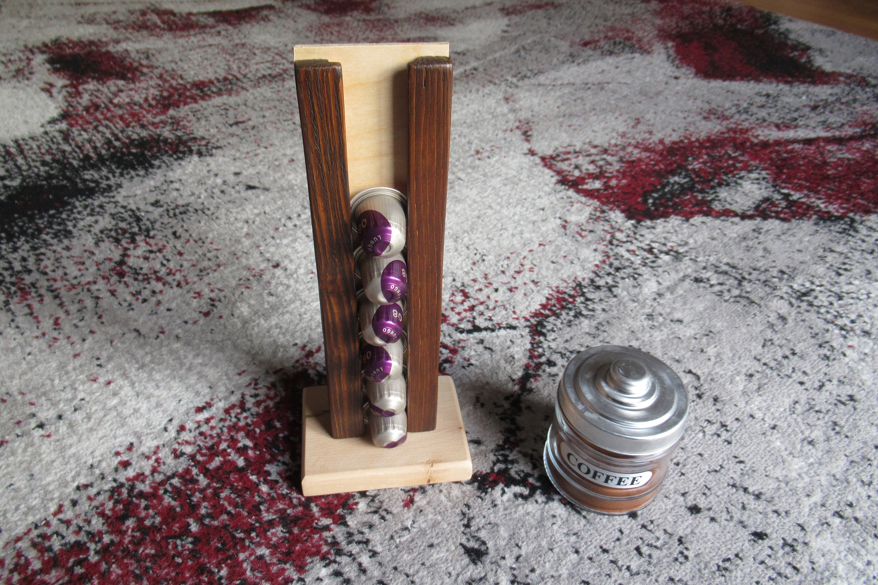 Porte-capsule Nespresso en bois - Contient 16 dosettes - porte-dosette Nespesso, porte-dosette en bois, cadeau pour amateur de café, stockage de capsu