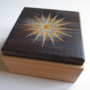 Sun of Vergina wooden box - Alexander the great, Macedonian symbol, Hellenic symbol, Greek art, vergina star, greek box - 100% handmade