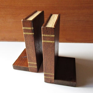 Houten boekensteunen gemaakt van teruggewonnen grenen en multiplex - cadeau voor boekliefhebbers, cadeau voor thuisdecoratie, kantoordecoratie, boekcadeau - 100% handgemaakt