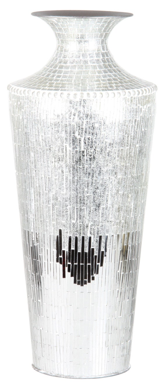24 SILVER MOSAIC VASE Etsy