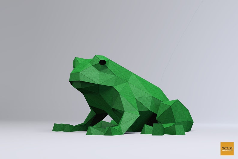 Frog Digital Template Frog PDF Paper Craft Frog Origami Etsy