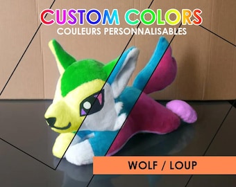 Custom colors Wolf plush