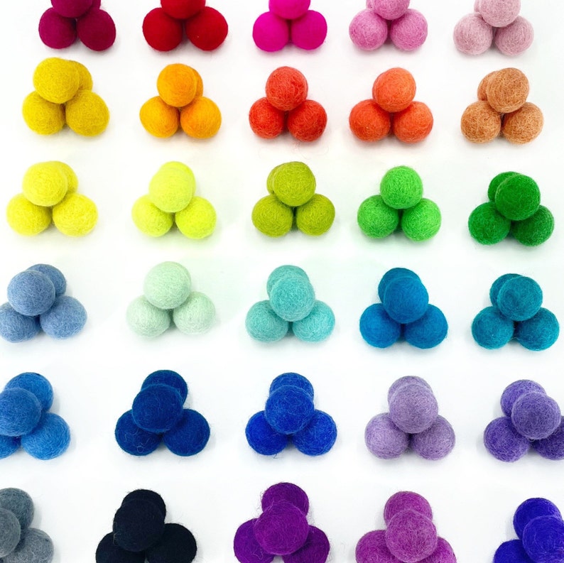 Felt Balls Wholesale 2.5CM Felt Balls Wool Felt Balls DIY Etsy