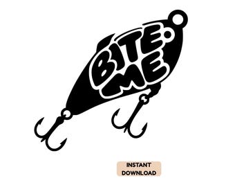 Bite Me Fishing Lure Digital Image SVG PNG JPG (Download)