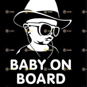 Baby On Board Cowboy CYFROWY OBRAZ svg png jpg Pobierz wytnij wydrukuj sublimuj Naklejka na zderzak Naklejka na okno samochód minivan dzieci rodzice baby shower