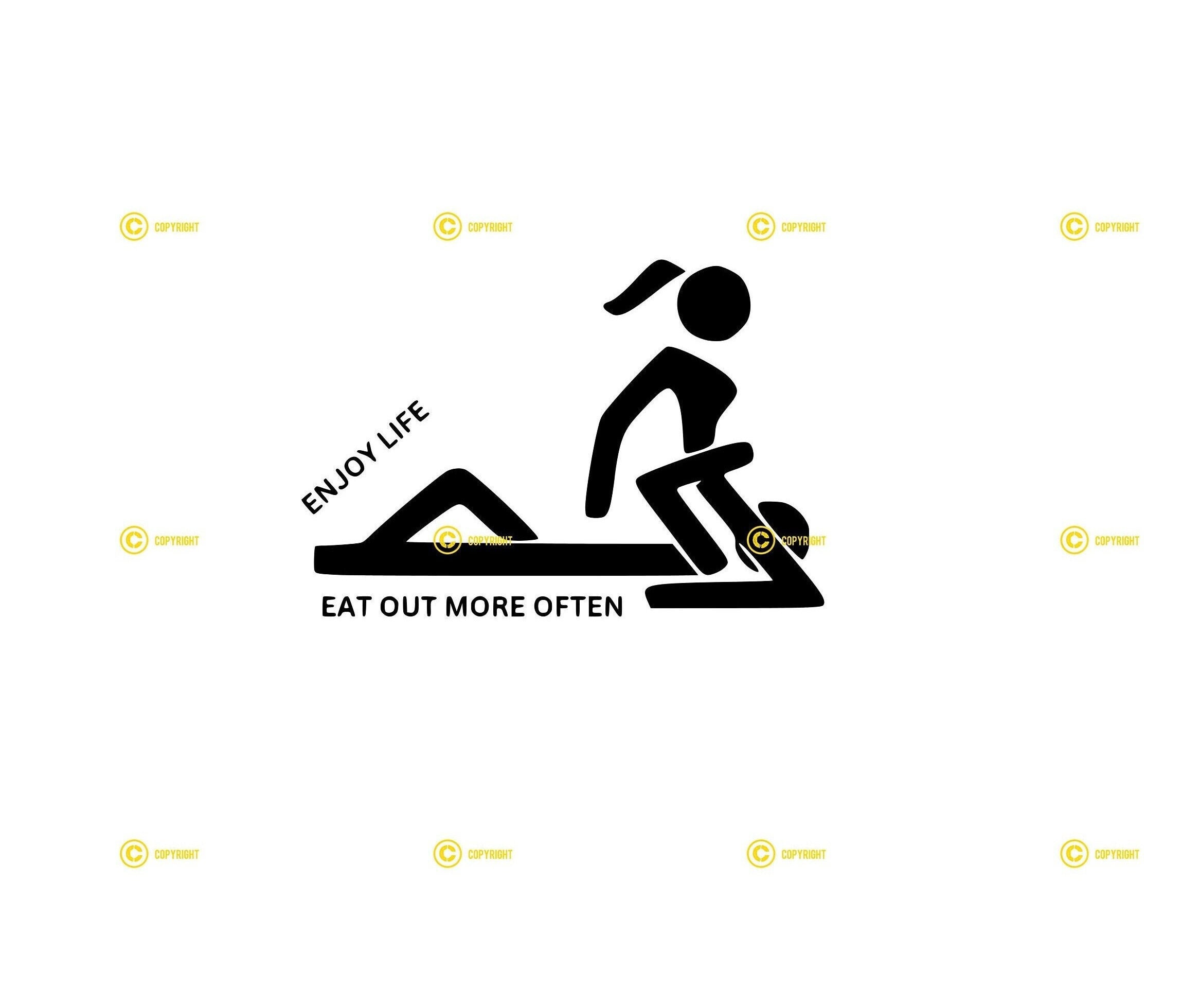 Enjoy Life Eat Out More Often Digital Image SVG PNG JPG Download print cut sublimate Tshirt mugs Funny Stickman Man Cave Sticker Couples