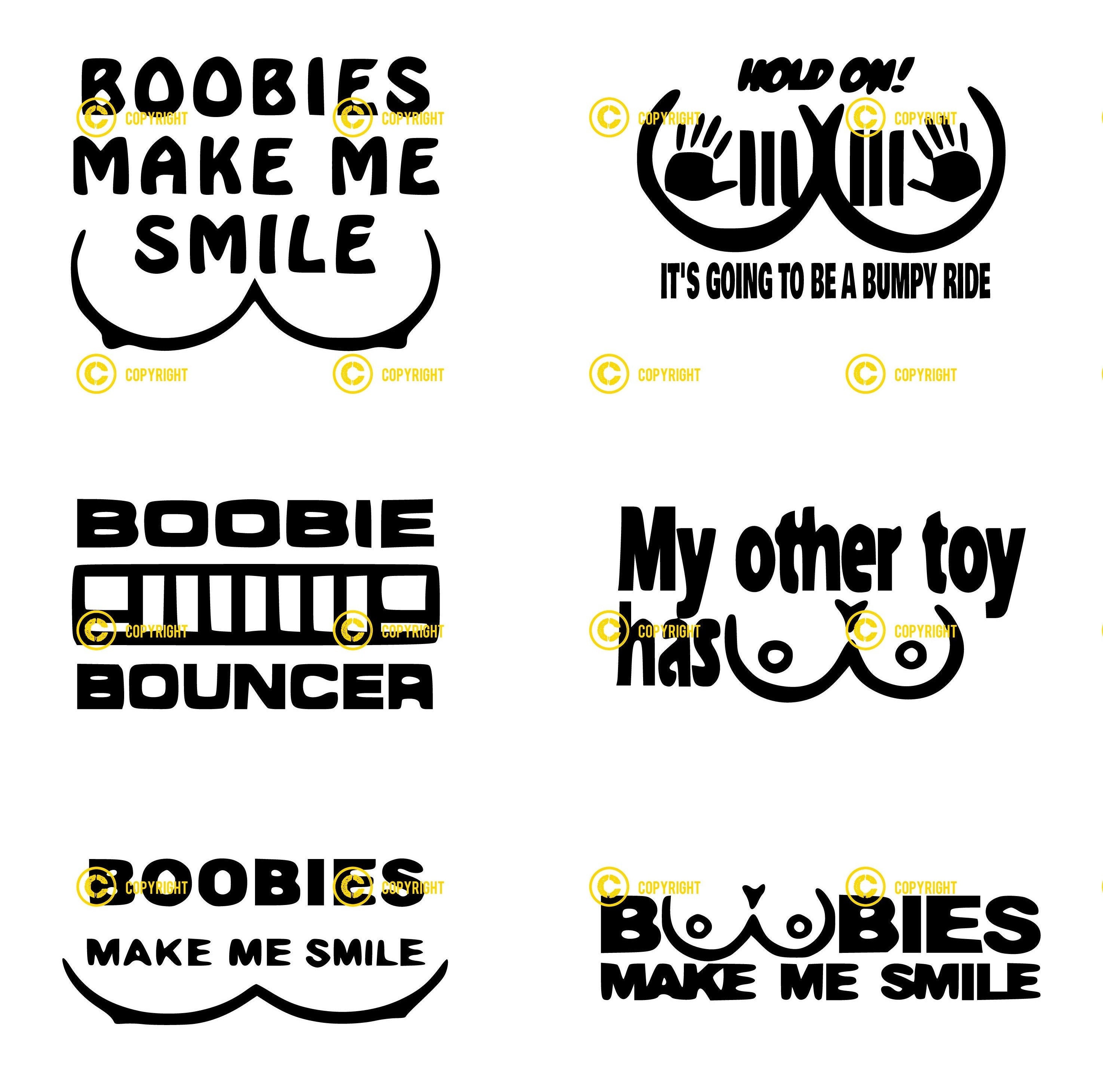 Boobies Make Me Smile the Happy Boobie Bundle DIGITAL IMAGE Jpg