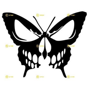 Scheletro di farfalla Immagine digitale SVG PNG JPG Scarica stampa taglio sublimatico t-shirt, tazze Teschio Boho Goth Gypsy grafica cutfiles cricut giardino