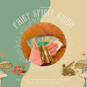 Lectura de la guía espiritual de las hadas ~ Ogam, cartas del oráculo y arte digital intuitivo para visualizar a tu guía