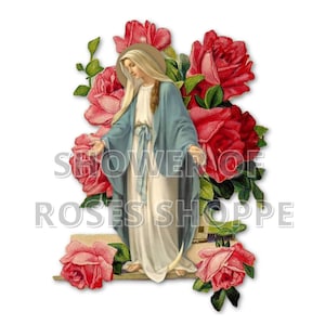 Virgen María - Señora de Gracia - Descarga INSTANTÁNEA PNG, Impresión Digital Católica - 8x10 - Imágenes Prediseñadas - Elaboración - Tarjetas Religiosas - Tarjetas Sagradas -Arte