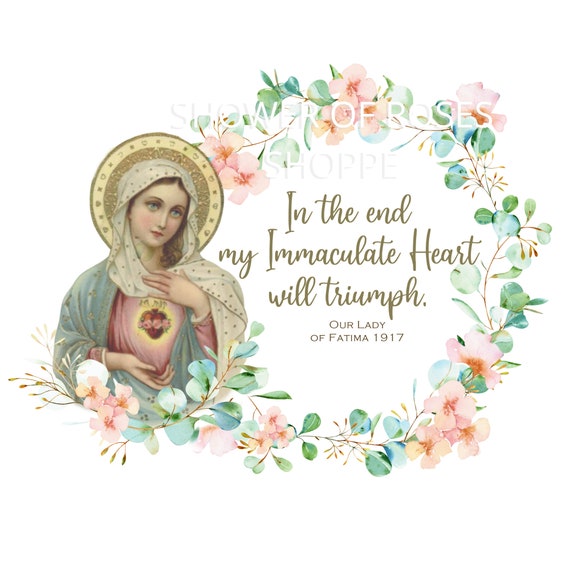 Immaculate Heart of Mary Digital Download Catholic Printable - Etsy